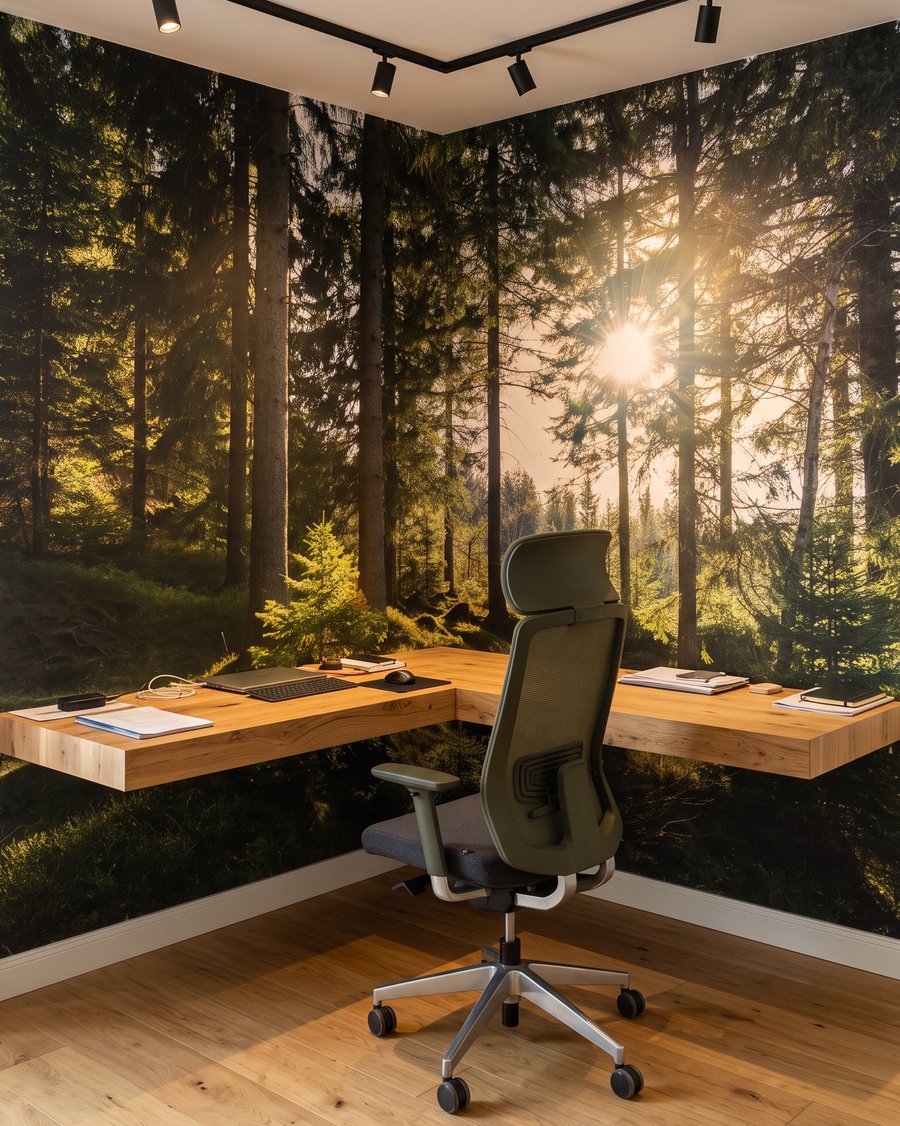 Lumină pe mușchi verde — interior 6