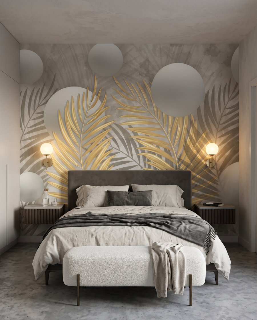 Frunze aurii printre sfere — interior 2