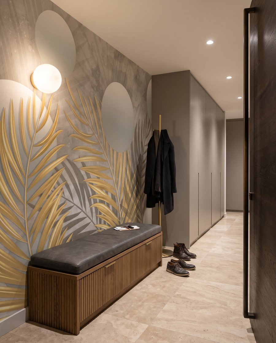 Frunze aurii printre sfere — interior 6
