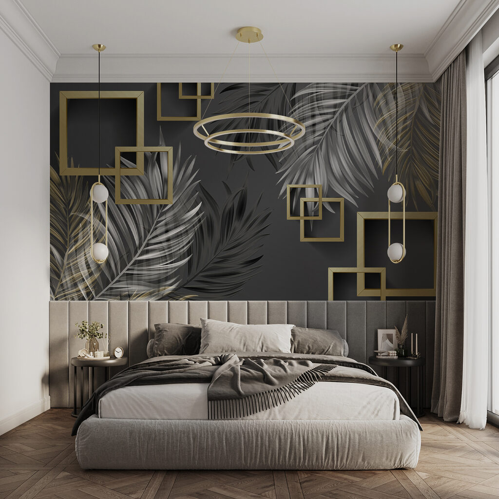 Frunze lângă pătrate aurii — interior 2