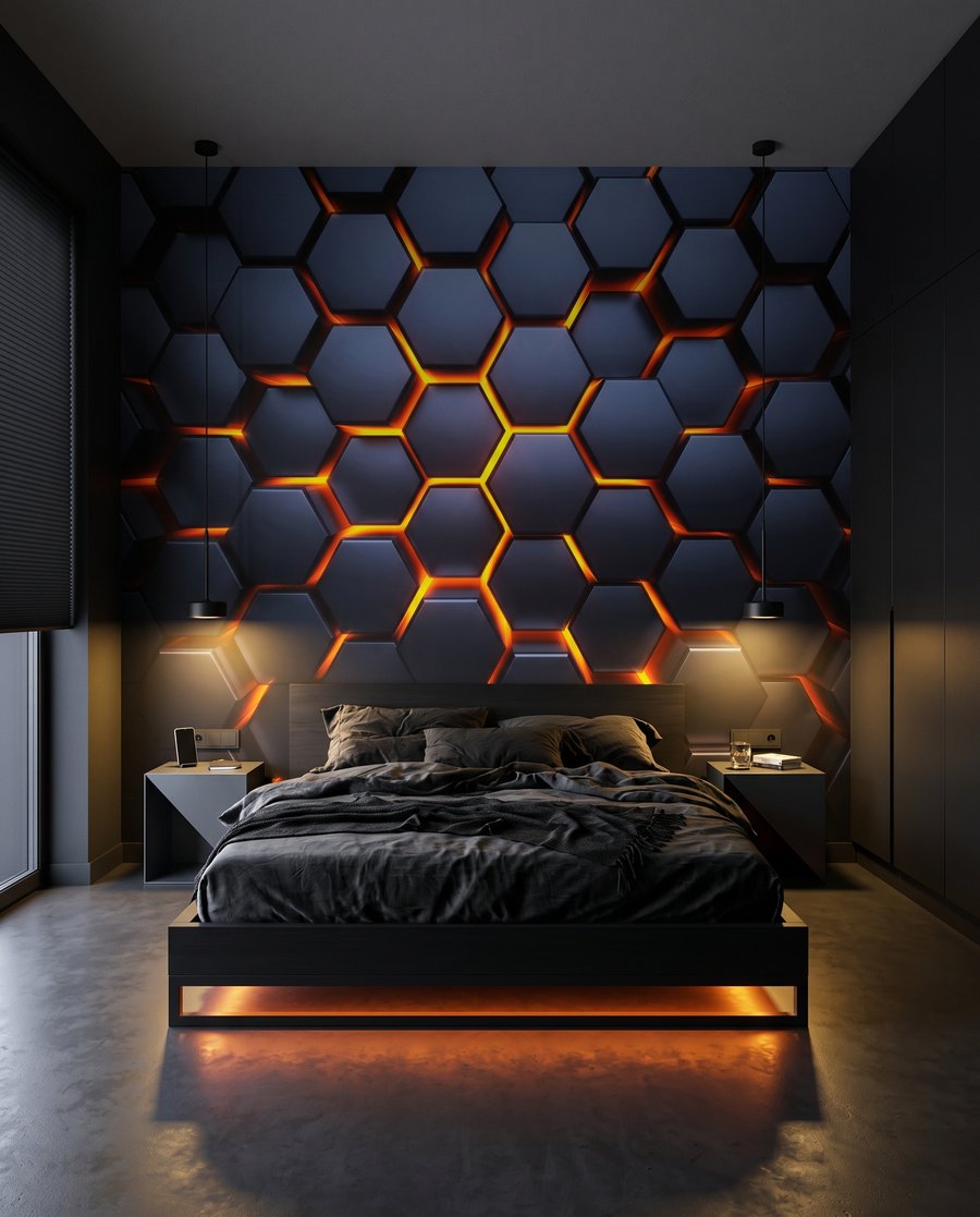 Lumină între hexagoane — interior 2