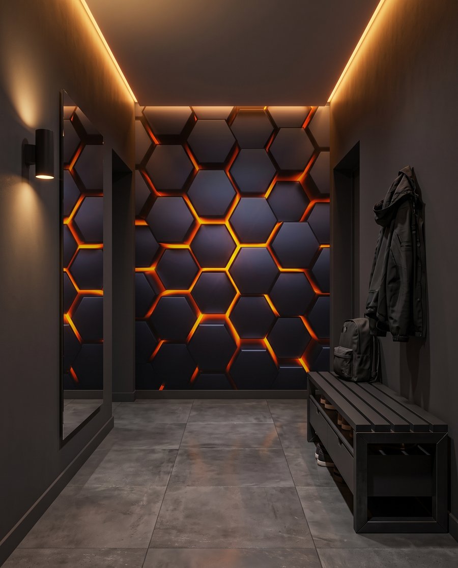 Lumină între hexagoane — interior 4