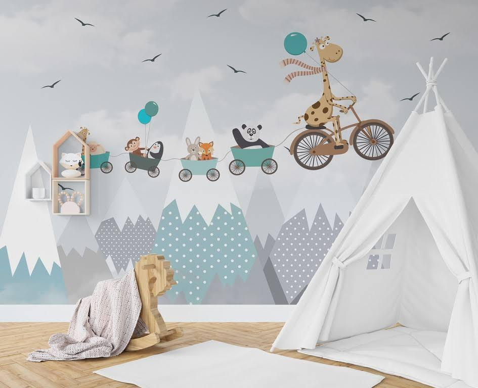 Girafa pe bicicletă — interior 1