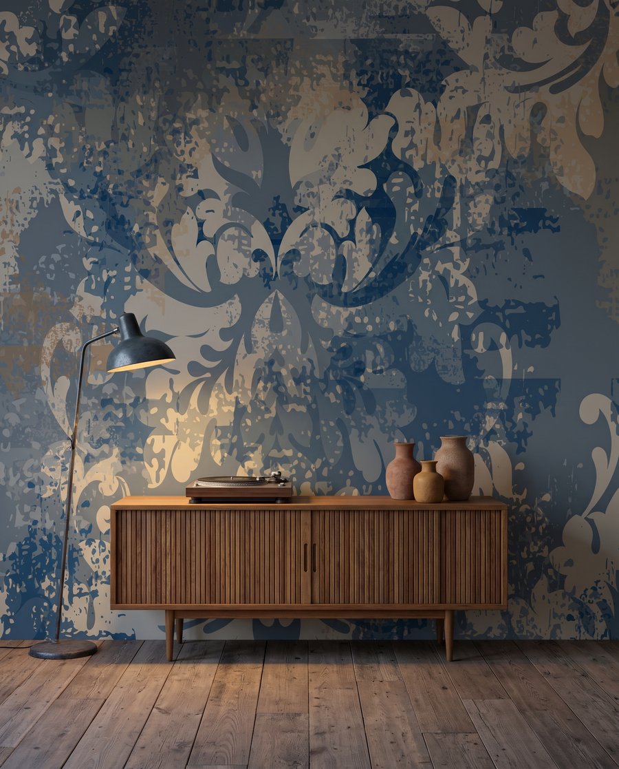 Ornamente pe albastru-gri — interior 4