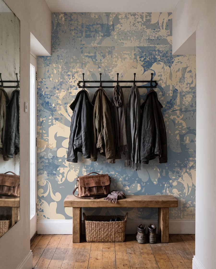 Ornamente pe albastru-gri — interior 5