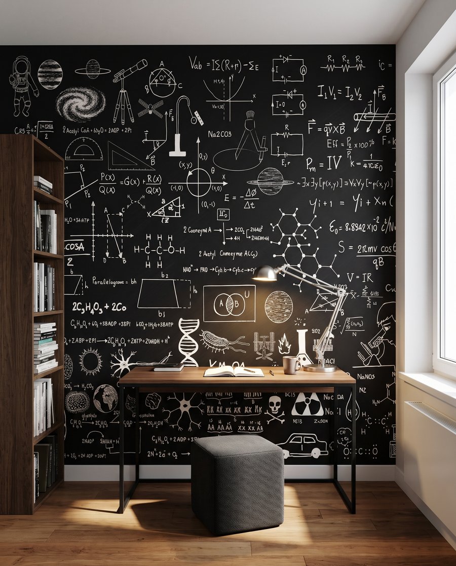 Tablă plină de formule — interior 3