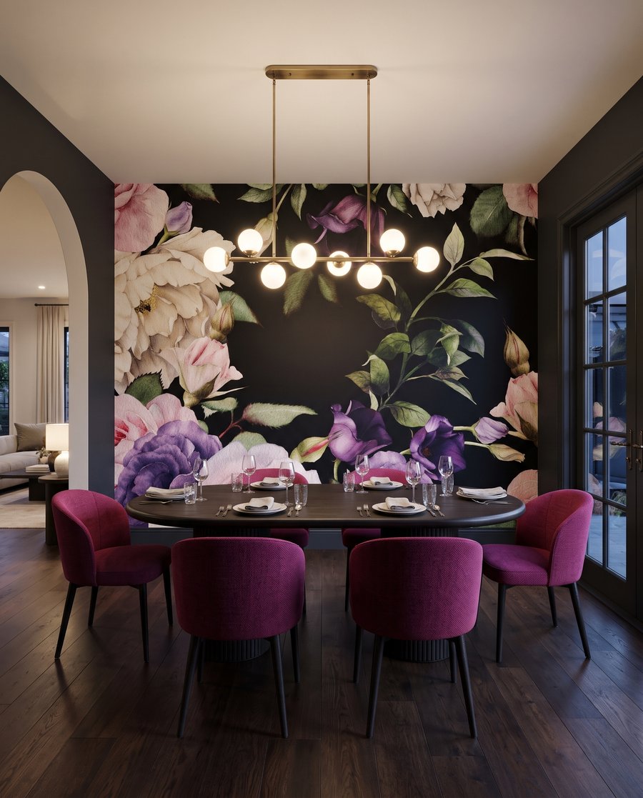 Trandafiri pe fundal negru — interior 7