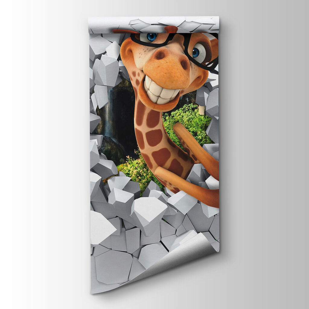 Girafă prin zidul spart — vizualizare produs