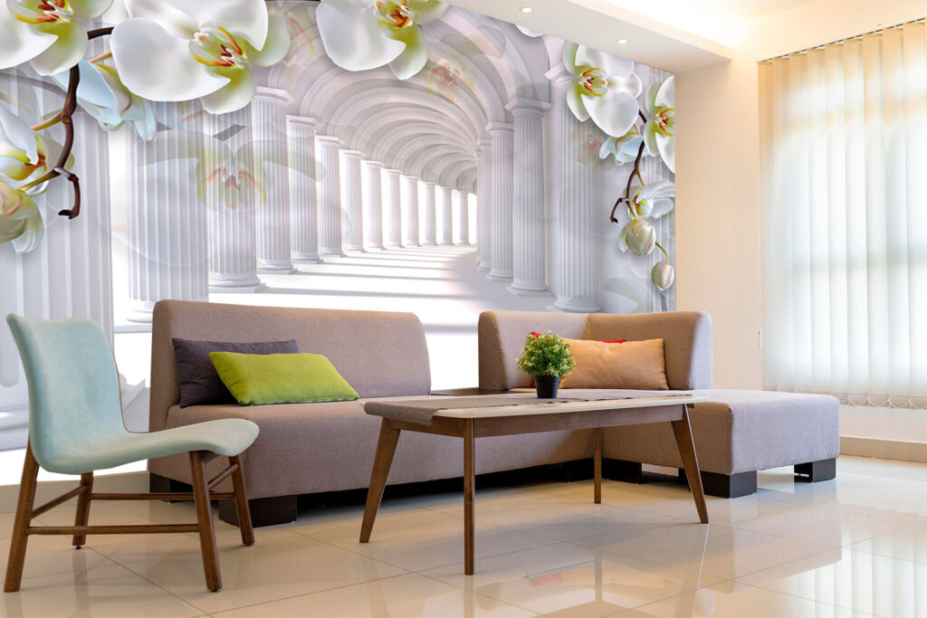 Orhidee peste coloane — interior 3