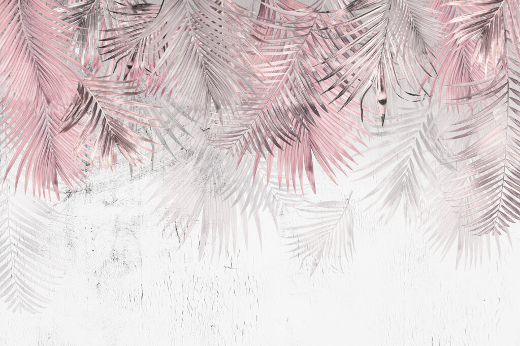 Palmieri aurii pe alb — design complet