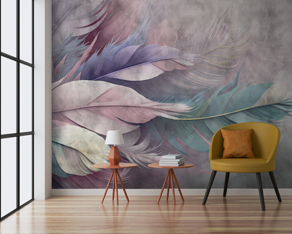 Pene pastel pe gri — interior 2