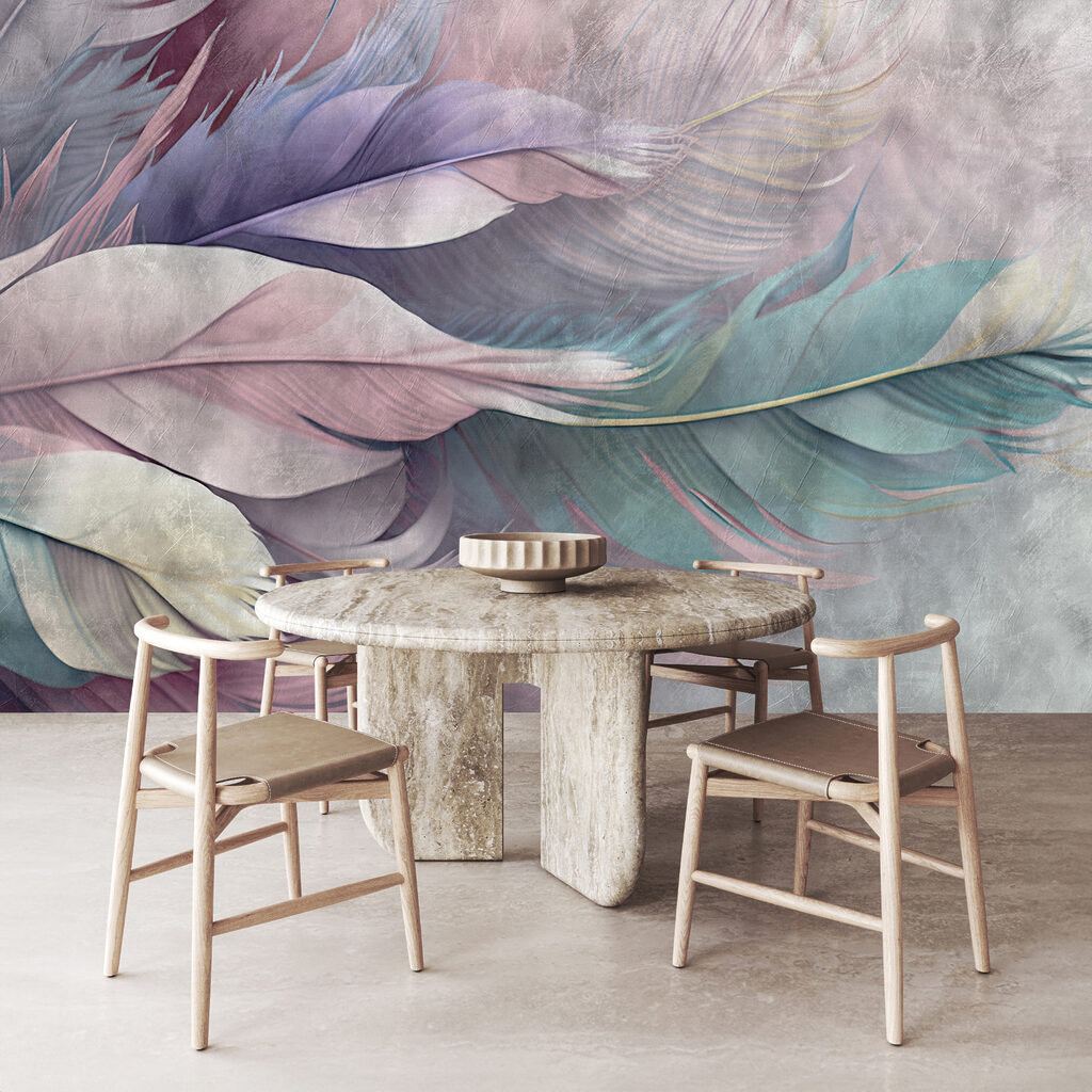Pene pastel pe gri — interior 5