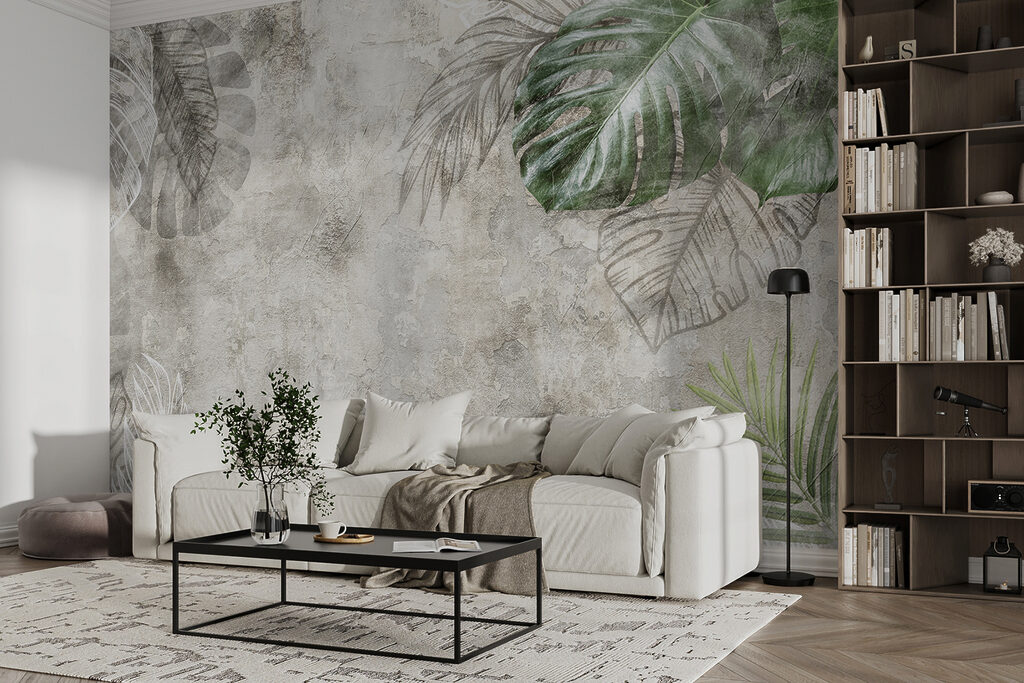 Frunze pe fond uzat — interior 4