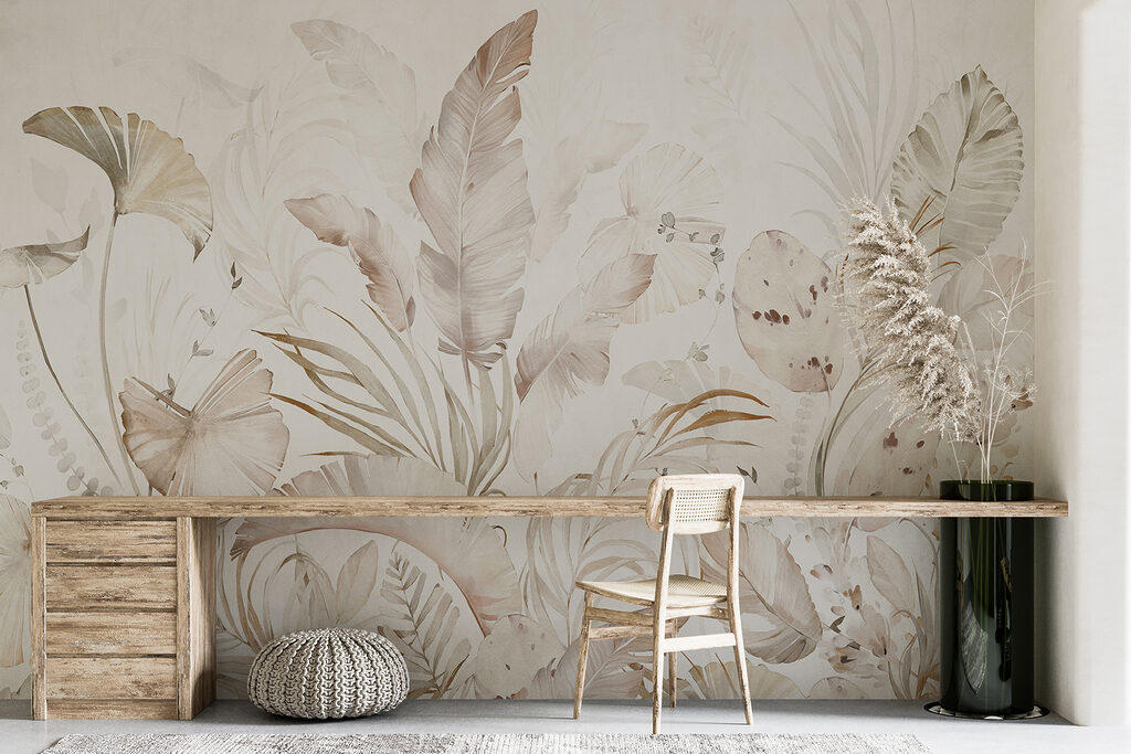 Flori și frunze bej — interior 5