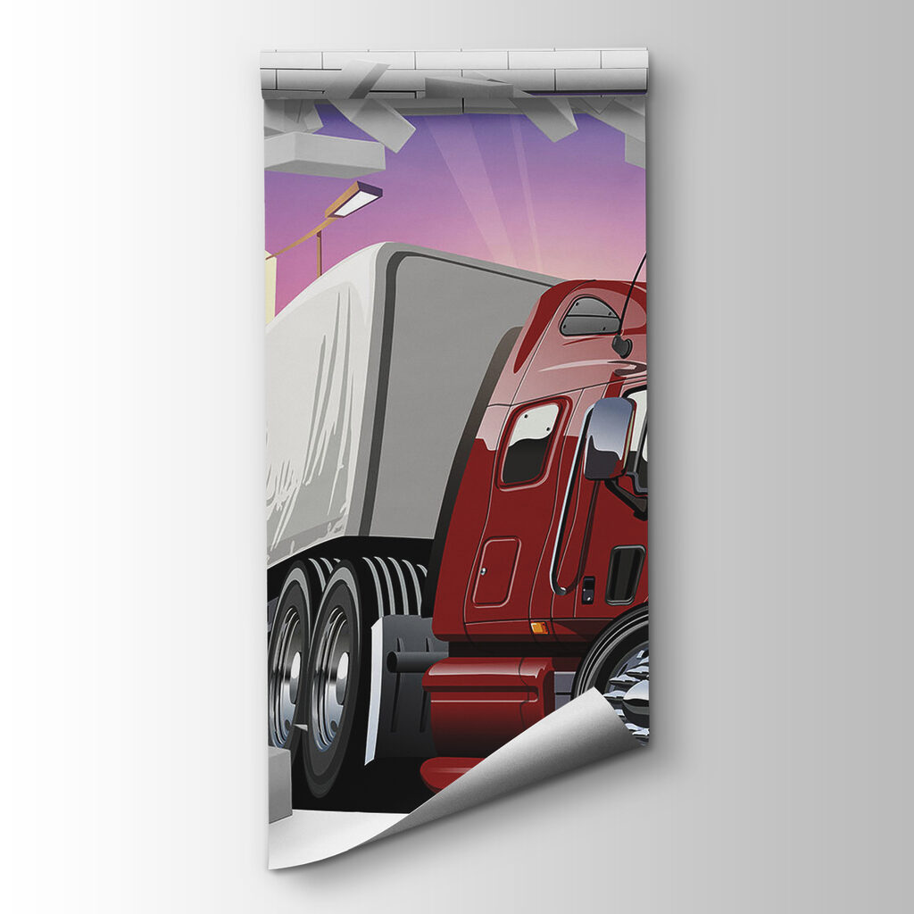 Camion prin zidărie — vizualizare produs