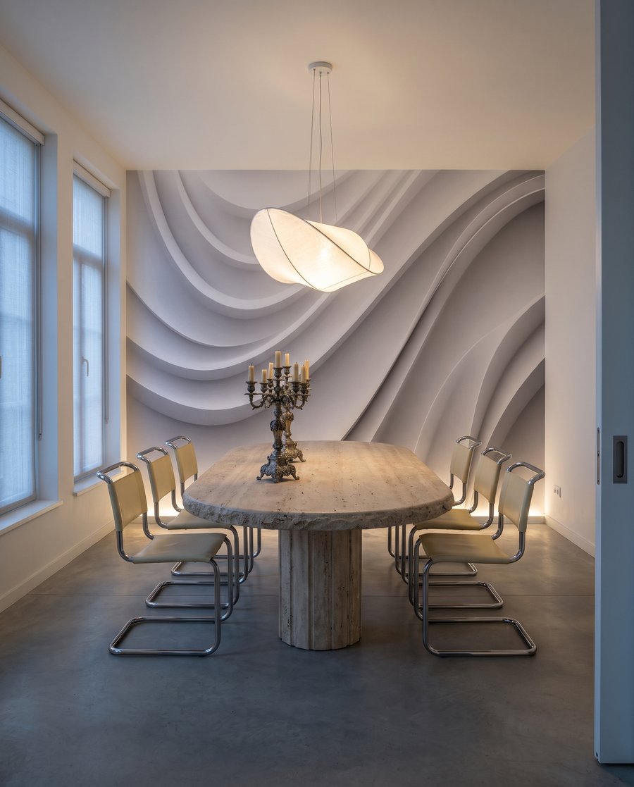 Val de pliuri albe — interior 7