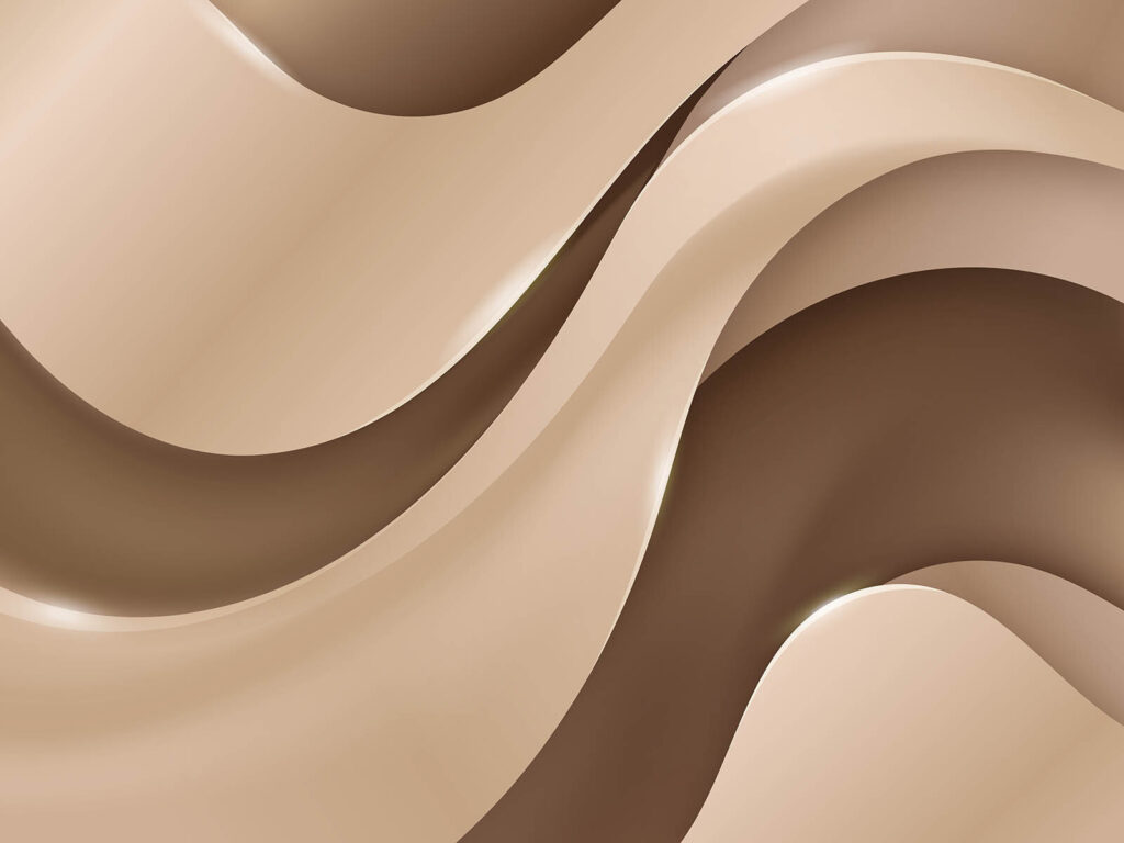 Suprafețe ondulate în taupe — design complet