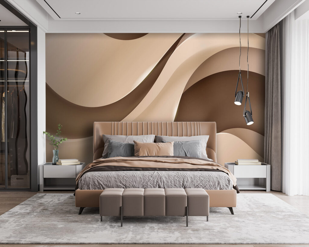 Suprafețe ondulate în taupe — interior 1