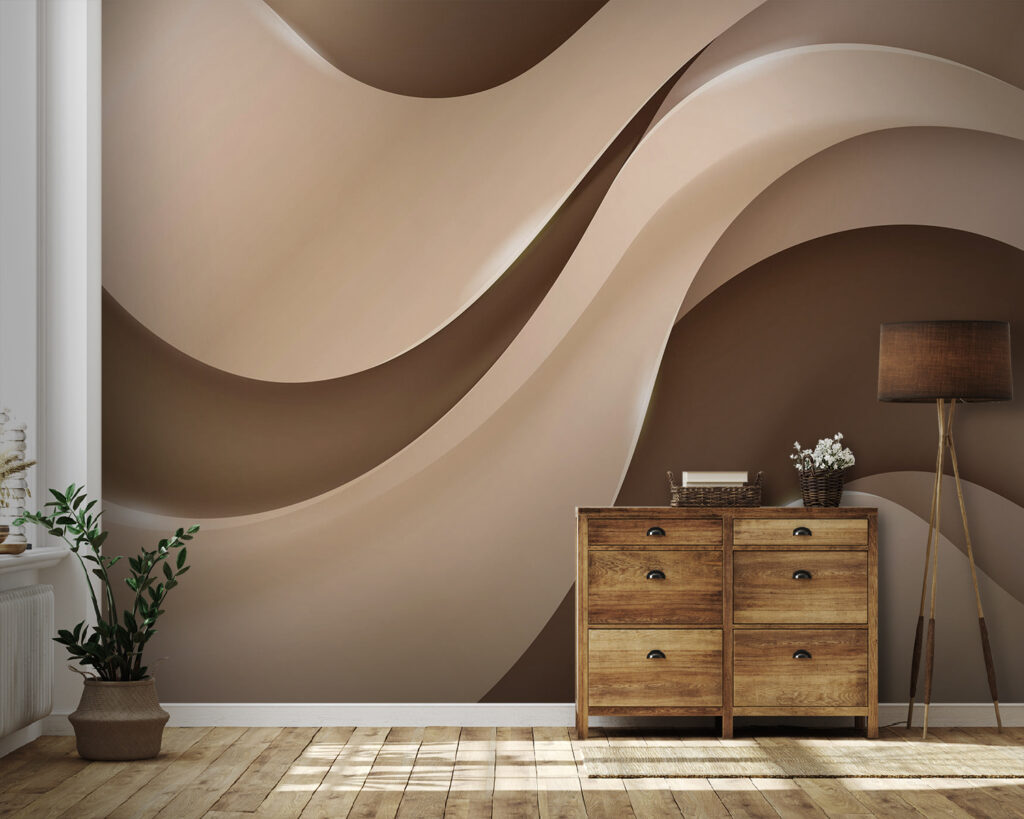 Suprafețe ondulate în taupe — interior 3