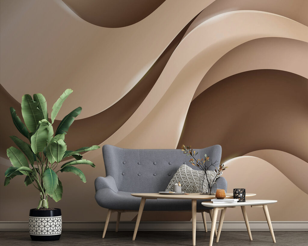 Suprafețe ondulate în taupe — interior 2