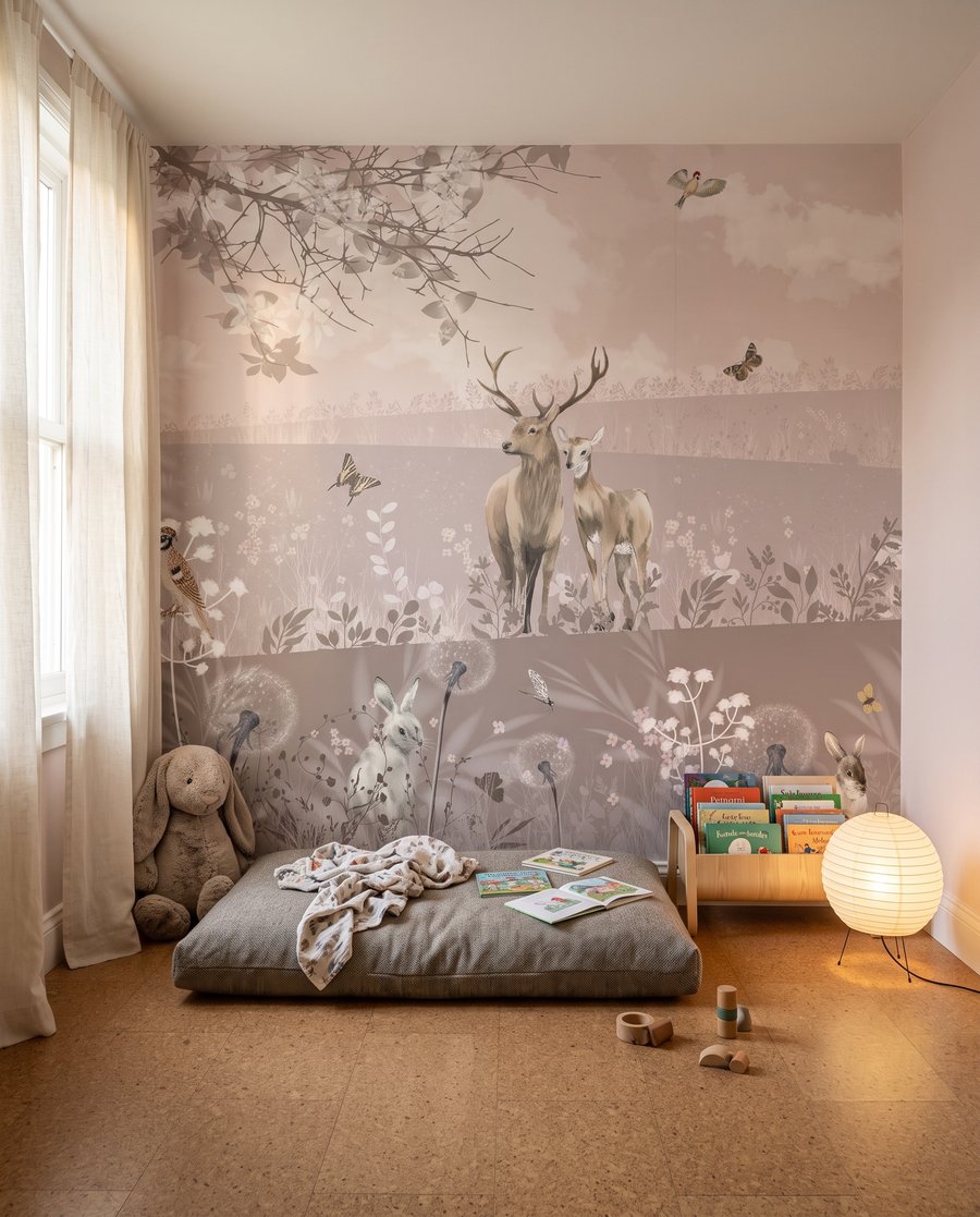 Cerbi pe pajiști roz — interior 3