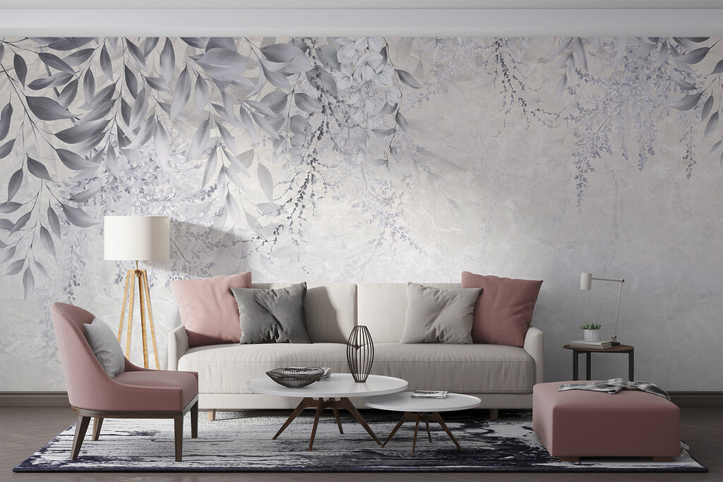Frunze albe pe gri — interior 3