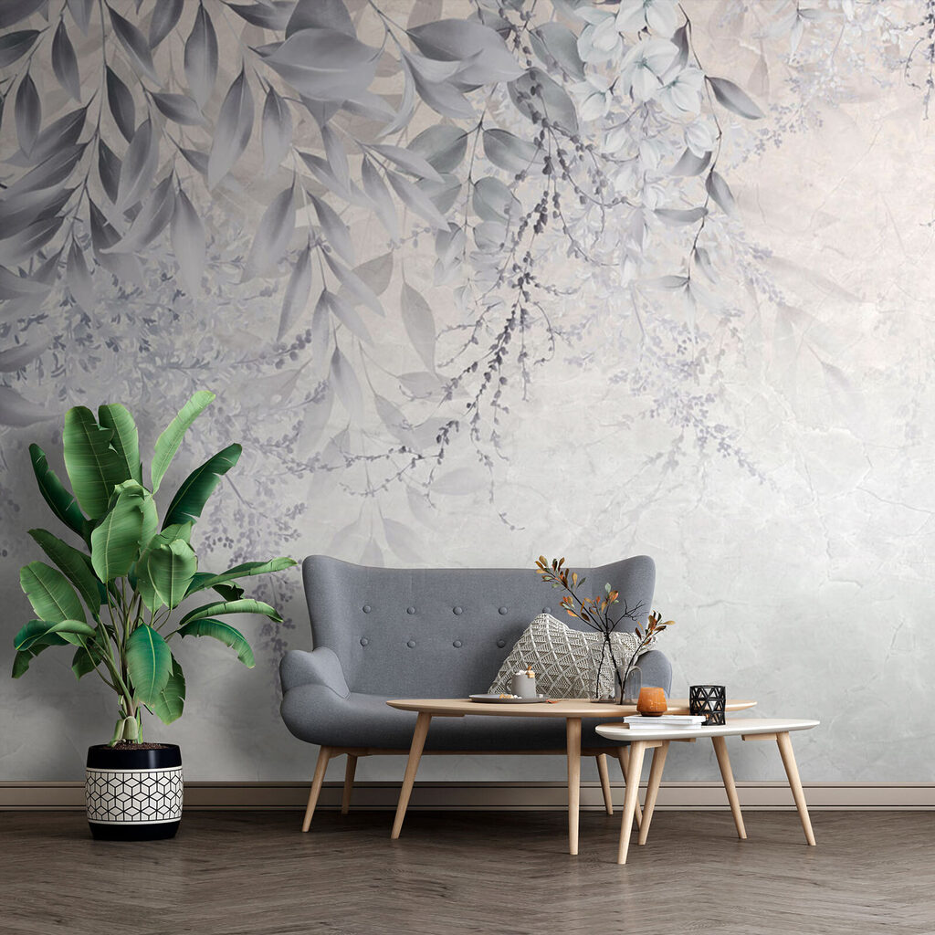 Frunze albe pe gri — interior 4