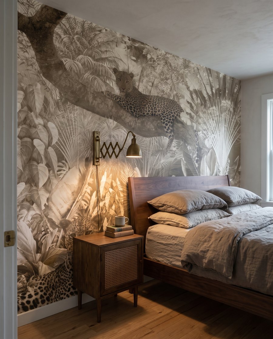 Leopard printre palmieri — interior 2