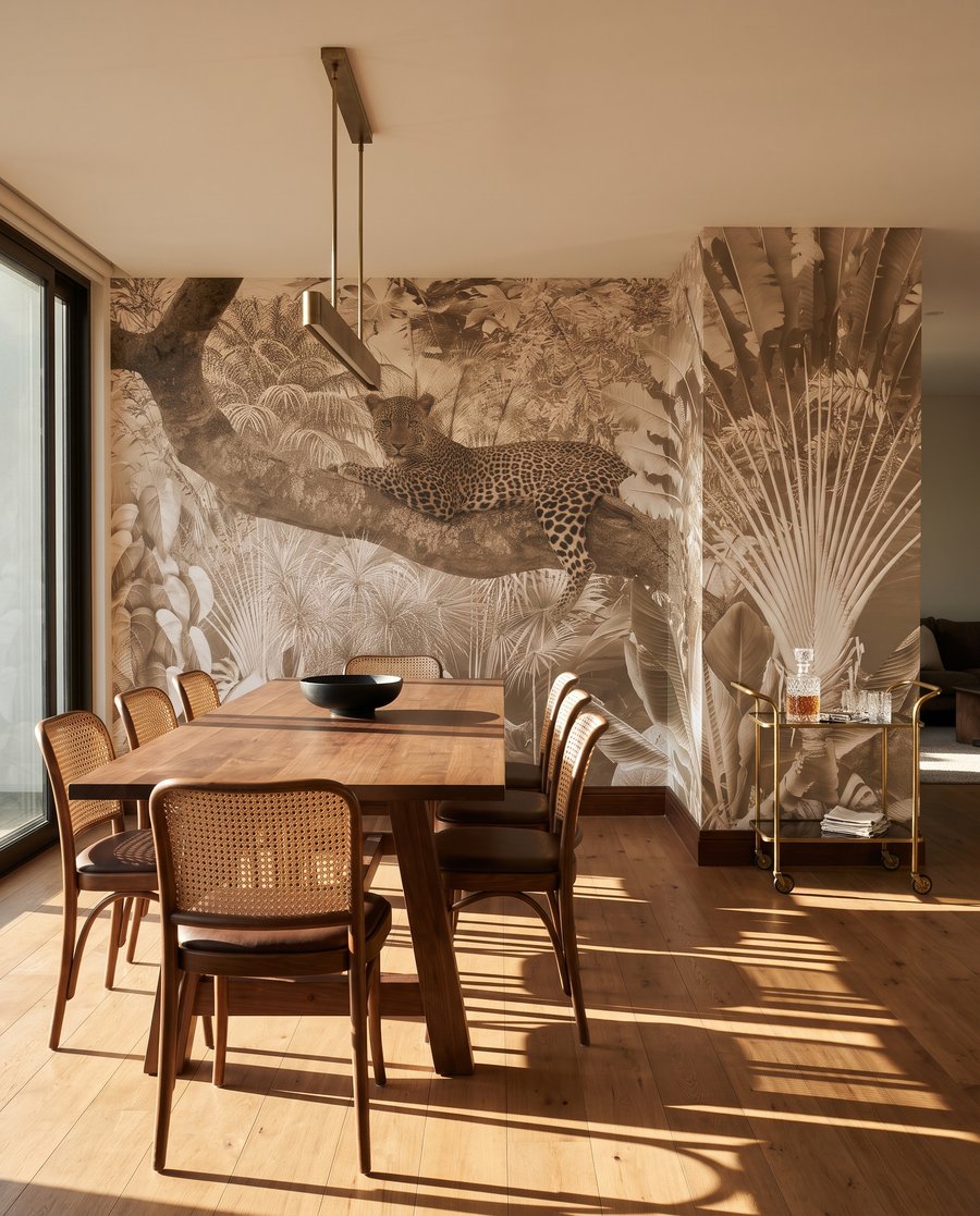 Leopard printre palmieri — interior 4