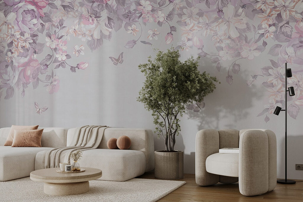 Fluturi sub arcadă florală — interior 1