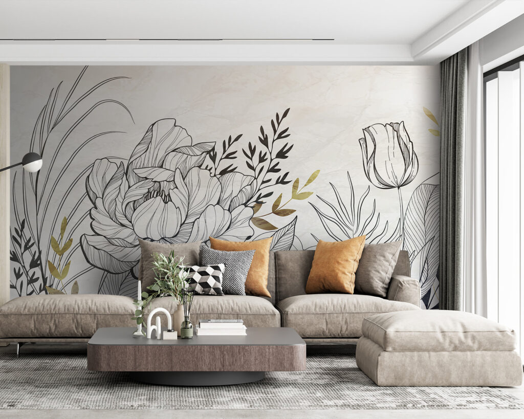 Desen floral auriu — interior 4
