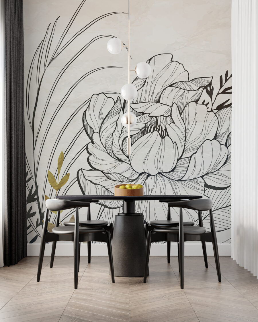 Desen floral auriu — interior 5
