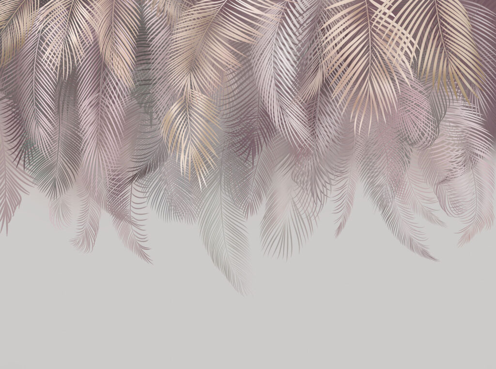Frunze tropicale albastre — design complet