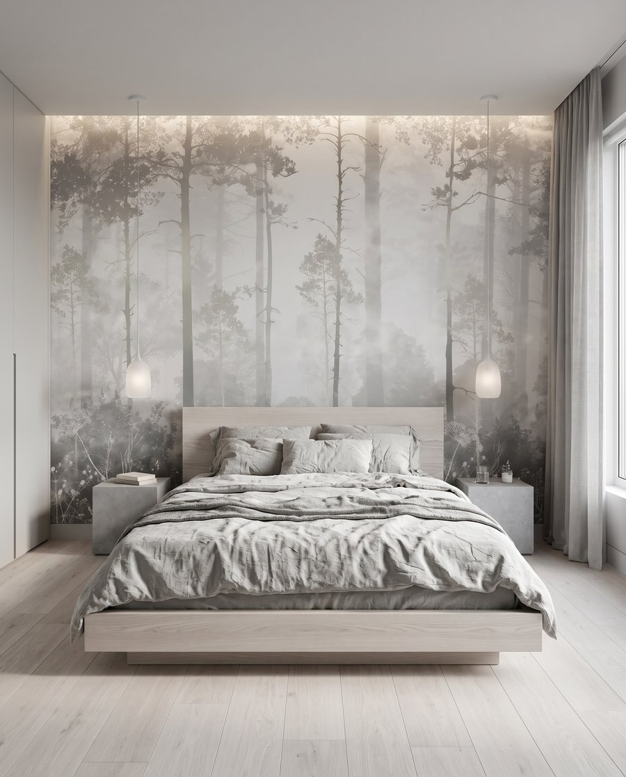 Lumină între trunchiuri drepte — interior 2