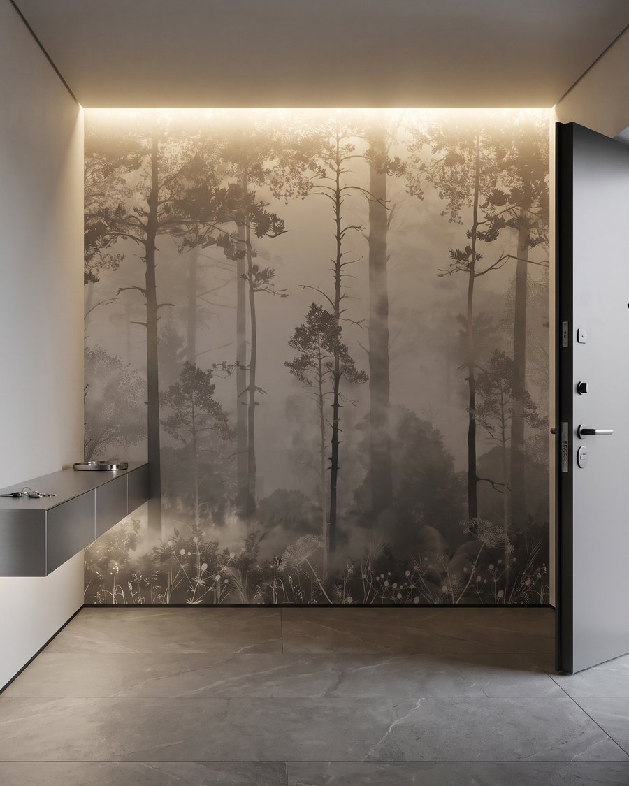 Lumină între trunchiuri drepte — interior 5