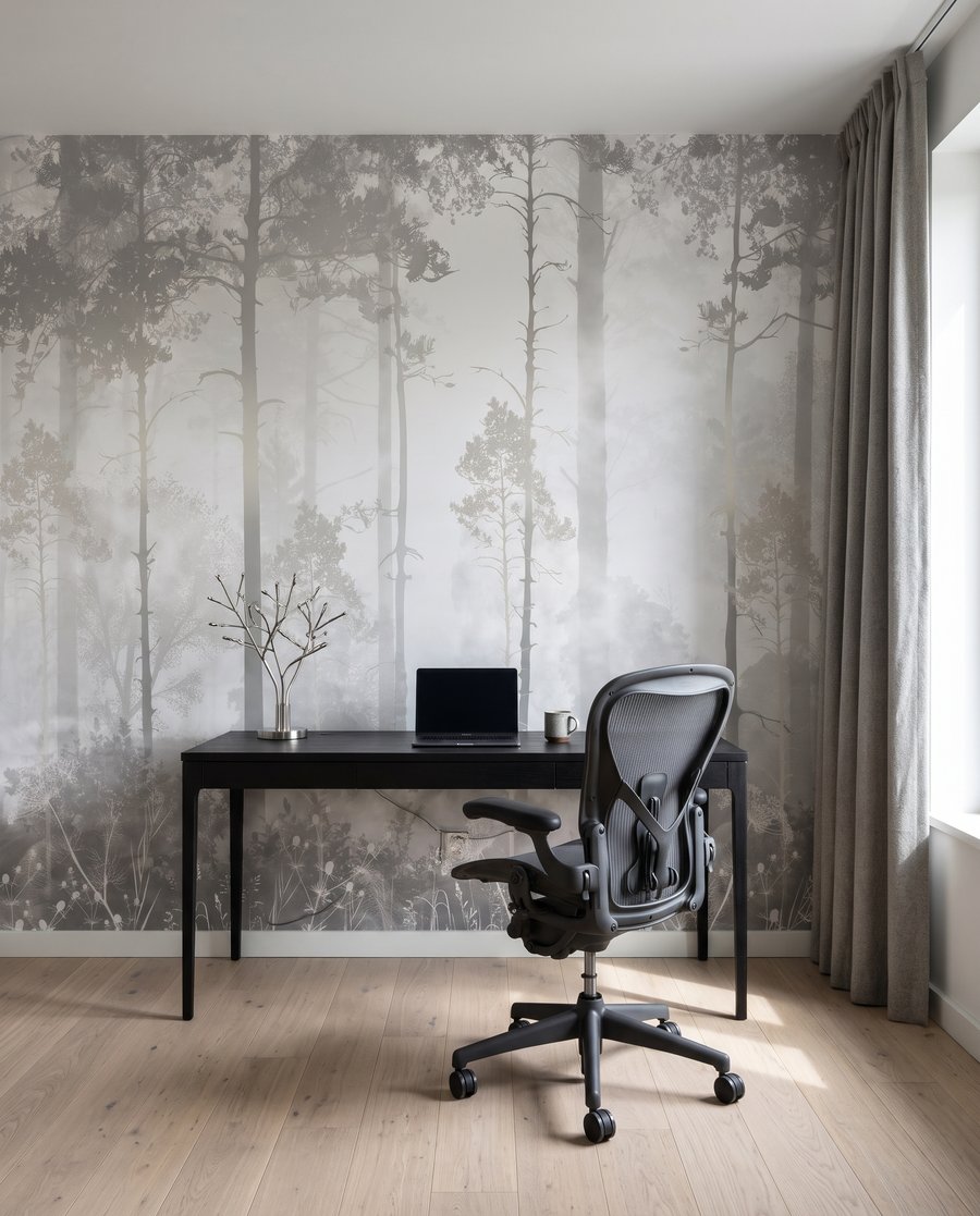 Lumină între trunchiuri drepte — interior 7