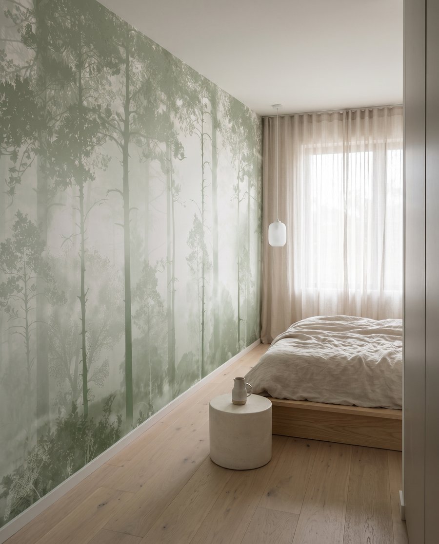 Lumină între trunchiuri drepte — interior 3