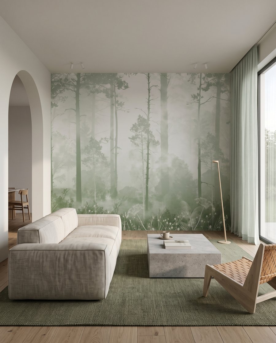 Lumină între trunchiuri drepte — interior 4