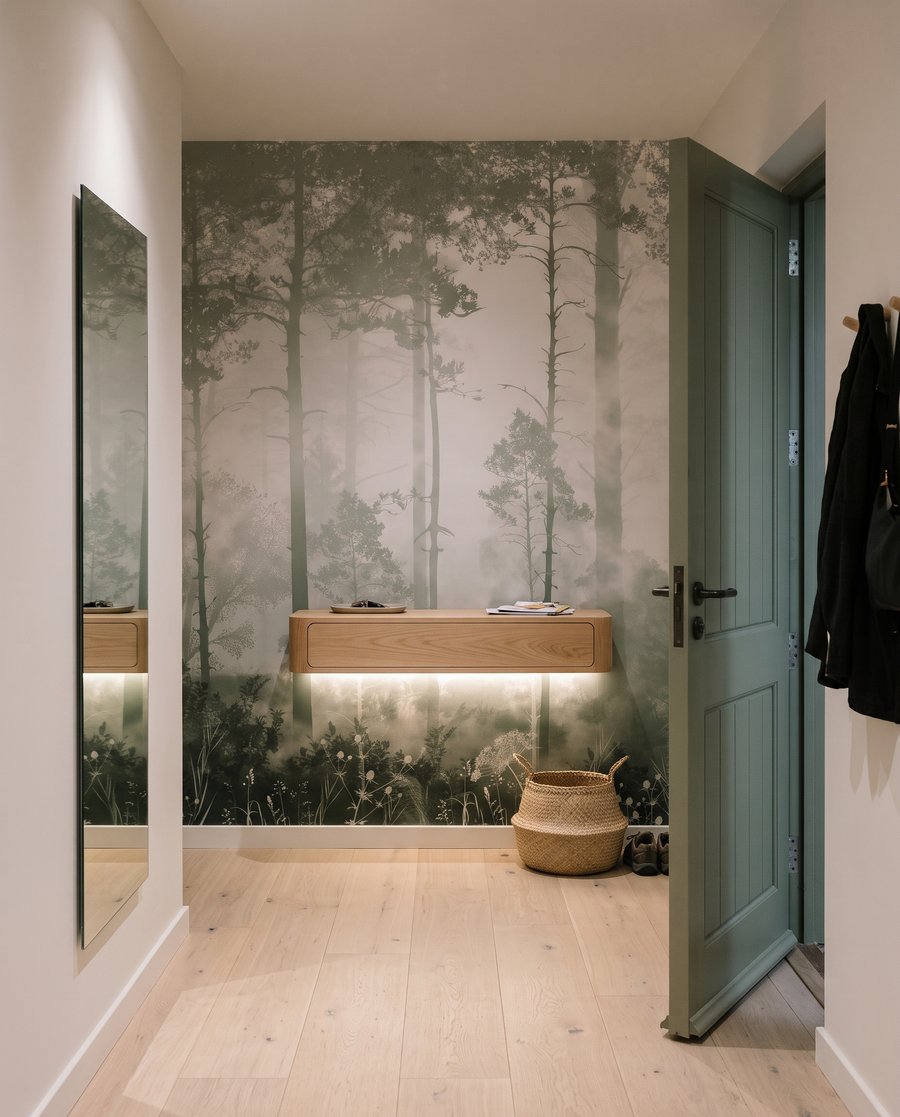 Lumină între trunchiuri drepte — interior 6