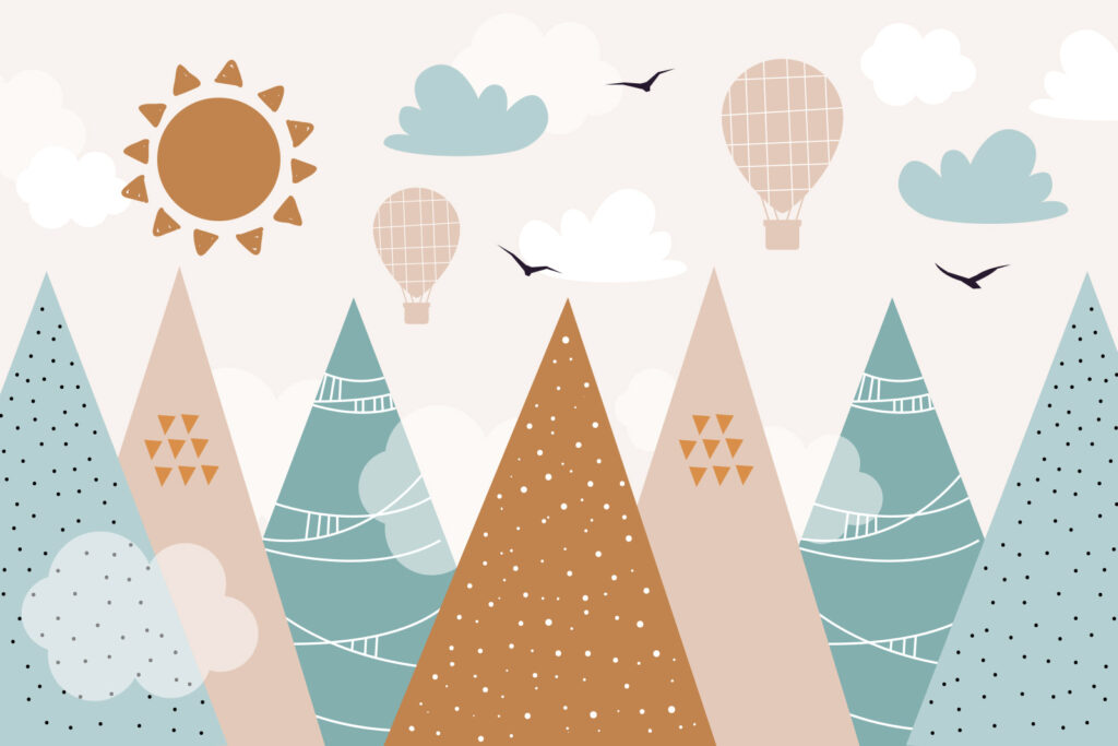 Soare deasupra munților — design complet
