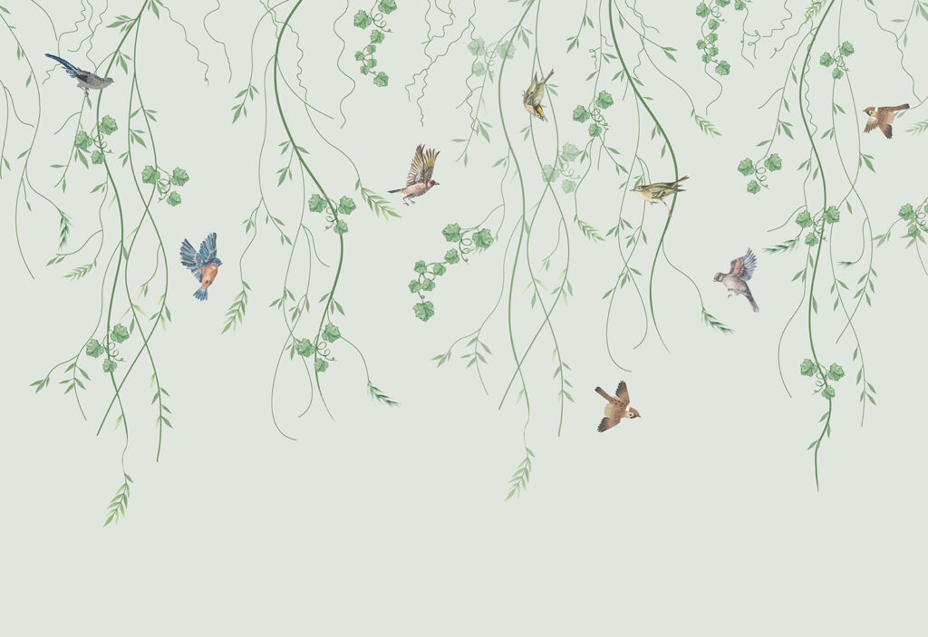Păsărele printre ramuri — design complet