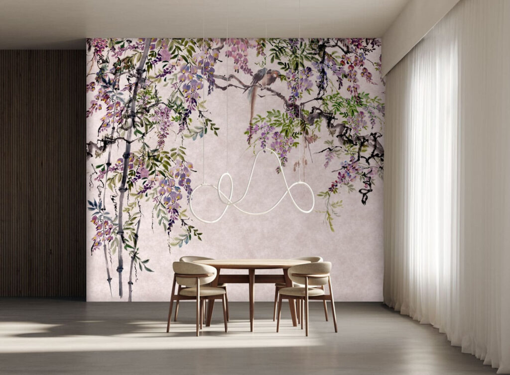 Ramuri violete înflorite — interior 3