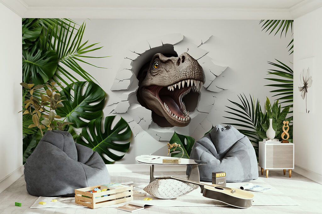Dinozaur printre frunze — interior 2