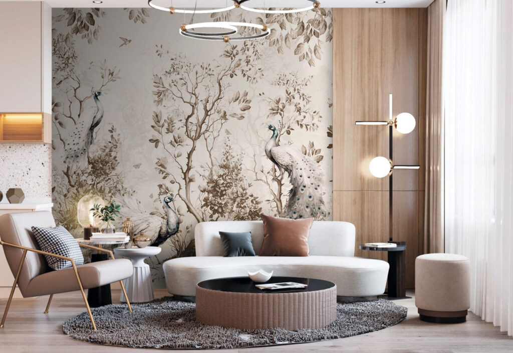 Păuni printre copaci — interior 2