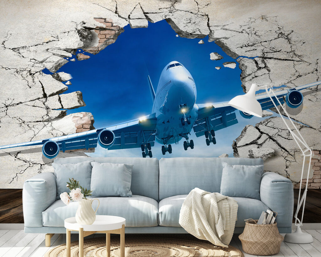 Avion prin zid spart — interior 2