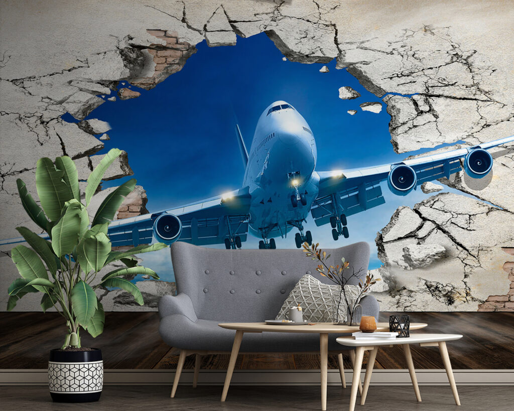 Avion prin zid spart — interior 1