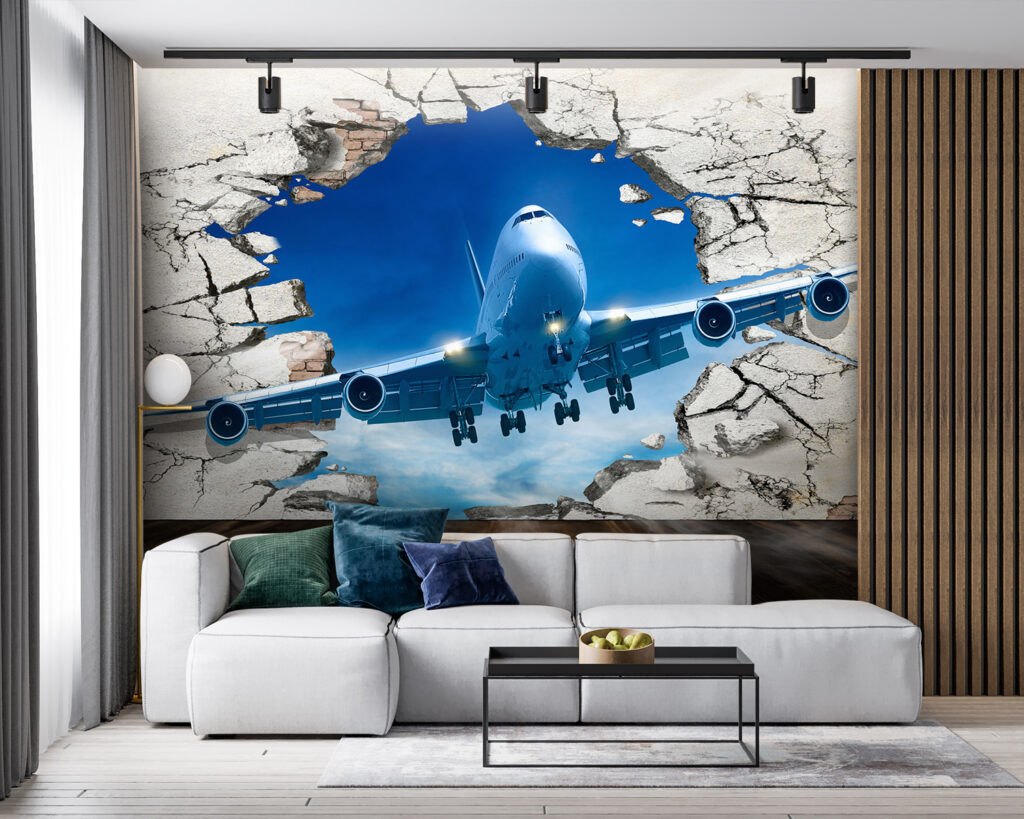 Avion prin zid spart — interior 3