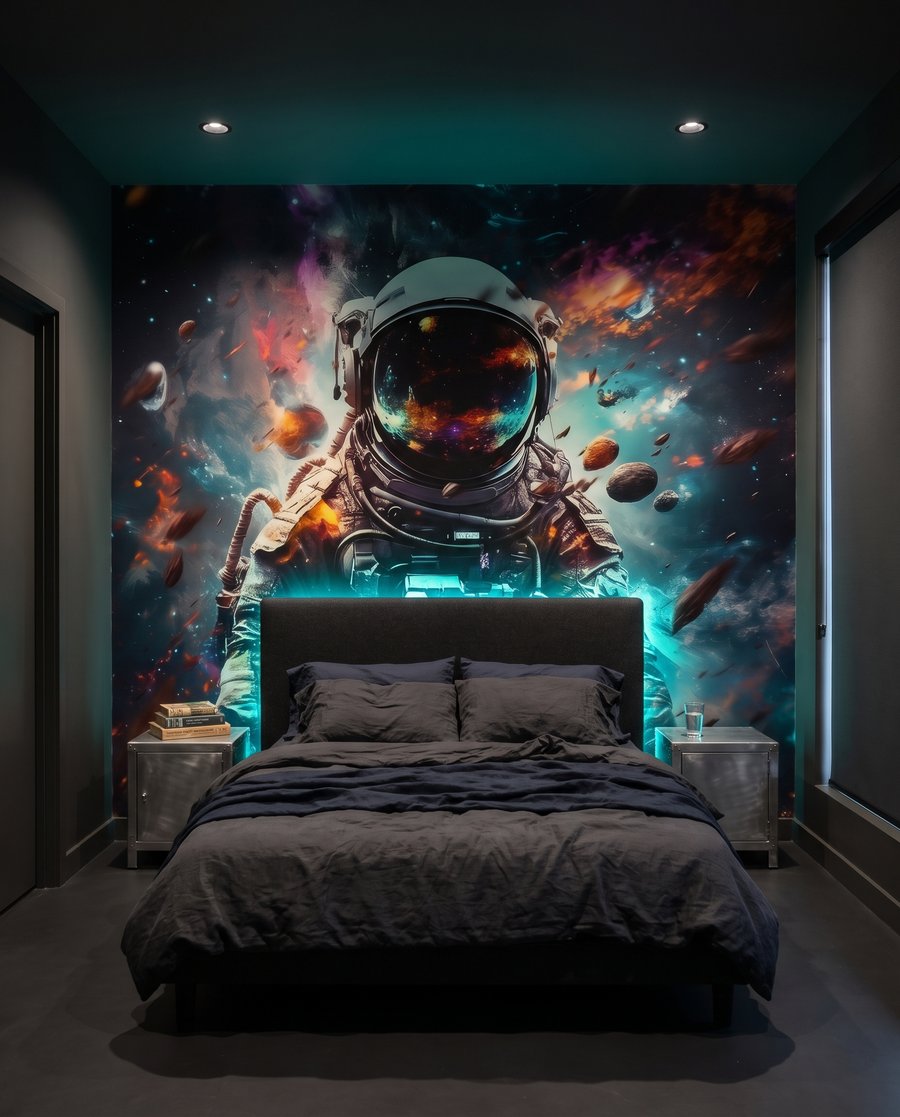 Astronaut cu vizor strălucitor — interior 2
