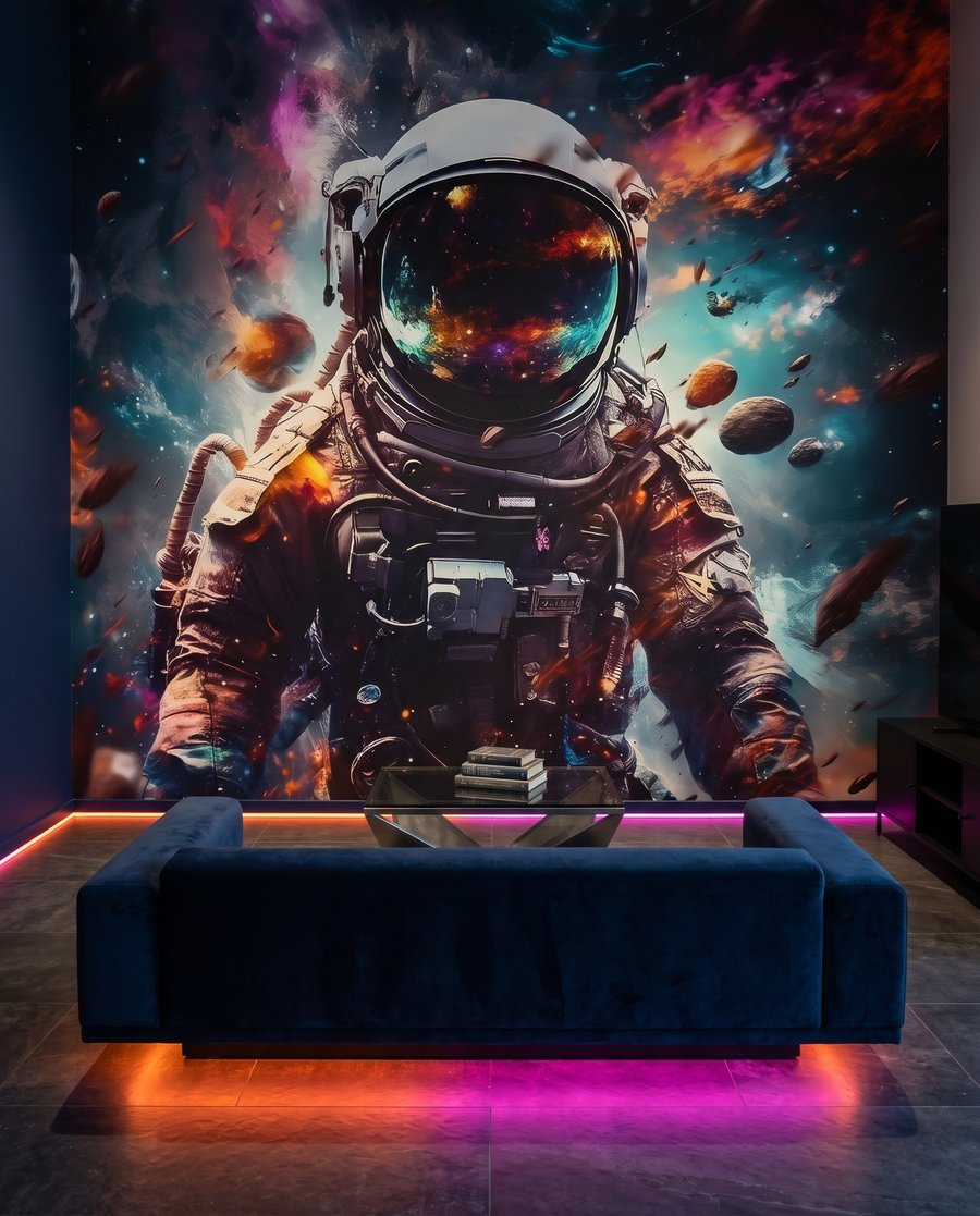 Astronaut cu vizor strălucitor — interior 3