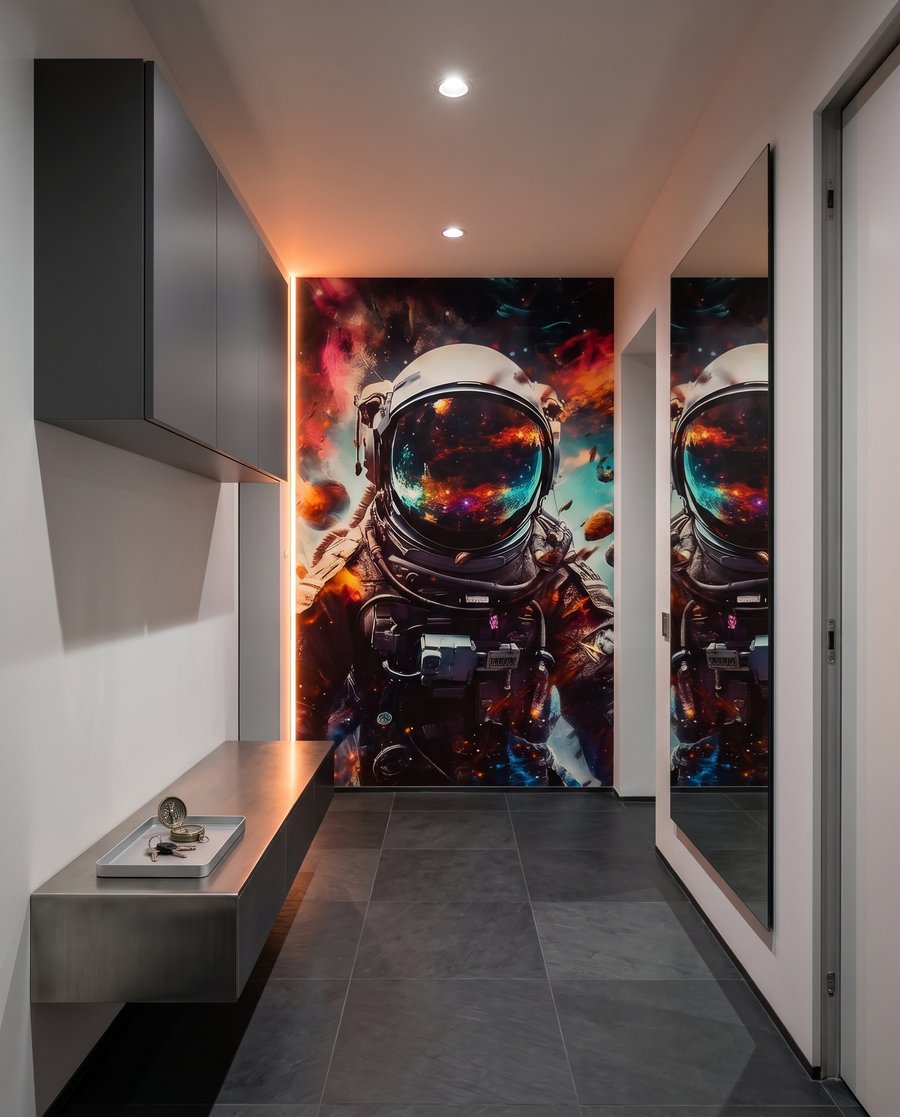 Astronaut cu vizor strălucitor — interior 5